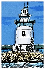 Saybrook Breakwater Lighthouse Tower - Digital Painting